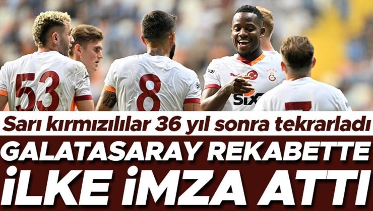 Galatasaray’dan Adana Demirspor kalesine 37 dakikada 4 gol! Rekabet tarihinde bir ilk yaşandı