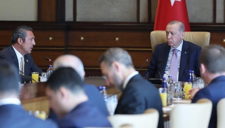 Cumhurbaşkanı Erdoğan, Fenerbahçe Başkanı Ali Koç’u makamında kabul etti