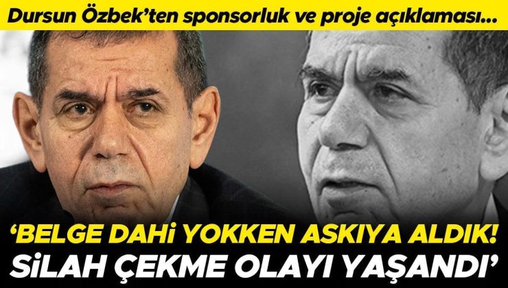 Dursun Özbek’ten sponsor ve proje açıklaması: Belge olmamasına rağmen askıya aldık | Silah çekme olayı yaşandı