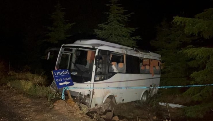 Eskişehir’de polisleri taşıyan minibüs kaza yaptı! Yaralılar var