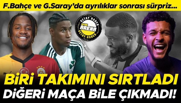 Fenerbahçe ve Galatasaray’da ayrılıklar sonrası sürpriz! Biri takımını sırtladı, diğeri maça bile çıkamadı…