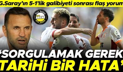 Galatasaray’ın 5-1’lik Adana Demirspor galibiyeti sonrası çarpıcı yorum: Sorgulamak gerek, tarihi bir hata…