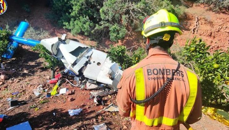 İspanya’da korkunç kaza: Helikopter yüksek gerilim hattına çarptı