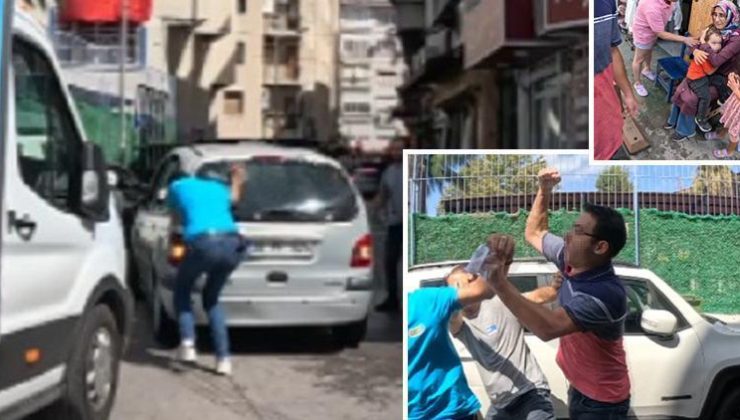 İzmir’de trafiğe engel oldu! Önce otomobilin camını kırdı sonra baygınlık geçirdi