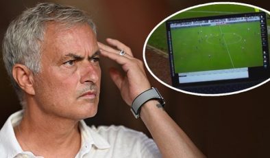 Jose Mourinho’dan Antalyaspor-Fenerbahçe maçında görülmemiş tepki! Dizüstü bilgisayardan görüntüyü açtı…