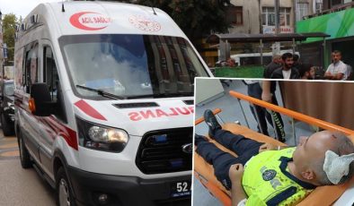 Ordu torununa cezai işlem uygulayan polisi sandalyeyle yaraladı! Dede ile torunu gözaltına alındı