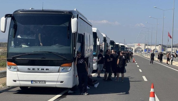 PAOK taraftarları, Galatasaray maçı için otobüslerle Türkiye’ye geldi