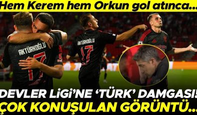 Şampiyonlar Ligi’ne ‘Türk’ damgası! Hem Kerem Aktürkoğlu, hem Orkun Kökçü attı |Çok konuşulan görüntü…