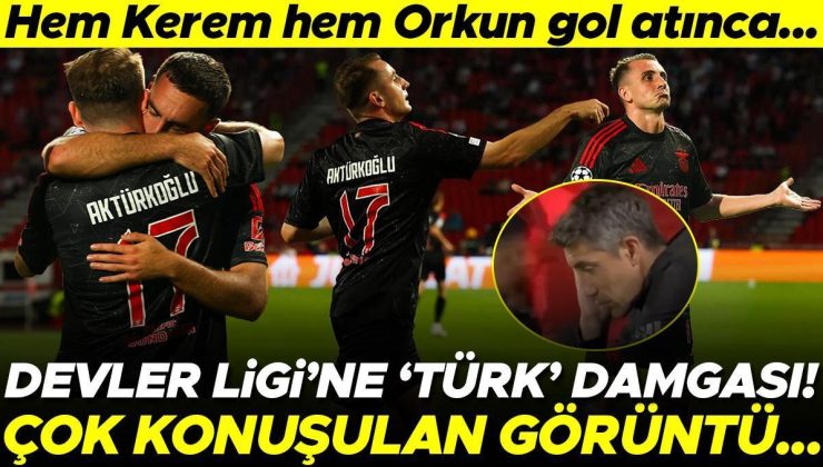 Şampiyonlar Ligi’ne ‘Türk’ damgası! Hem Kerem Aktürkoğlu, hem Orkun Kökçü attı |Çok konuşulan görüntü…