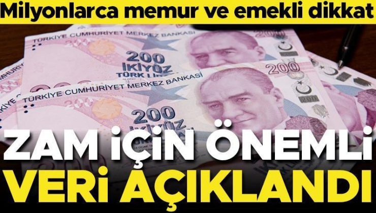 Son dakika… Memur ve emekliler dikkat! Zam için ikinci veri açıklandı