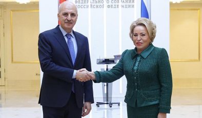 TBMM Başkanı Numan Kurtulmuş, Rusya Federasyon Konseyi Başkanı Matviyenko ile görüştü