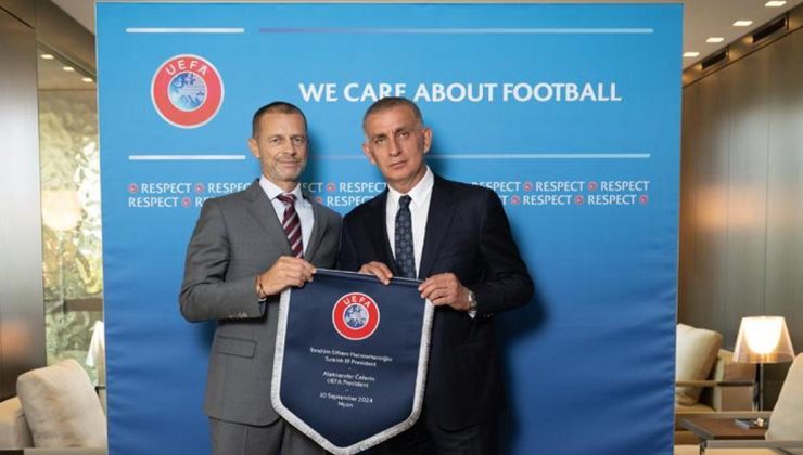 TFF Başkanı Hacıosmanoğlu, UEFA Başkanı Ceferin ile görüştü