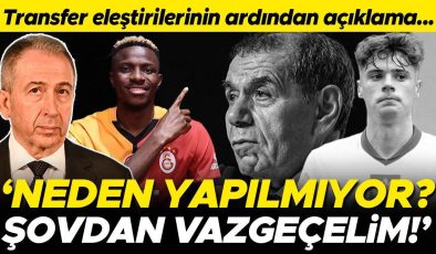 Transfer eleştirilerinin ardından Galatasaray’dan açıklama: ‘Neden yapılmıyor?’ | ‘Şovdan vazgeçelim!’