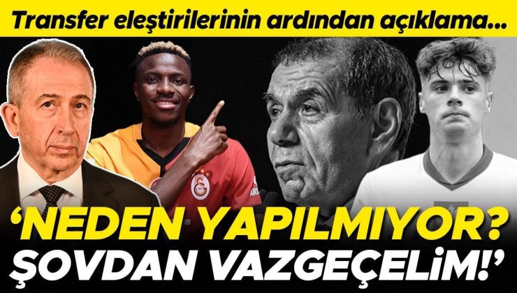 Transfer eleştirilerinin ardından Galatasaray’dan açıklama: ‘Neden yapılmıyor?’ | ‘Şovdan vazgeçelim!’