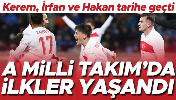 A Milli Takım’da Kerem Aktürkoğlu ve İrfan Can Kahveci ilki yaşadı! Hakan Çalhanoğlu tarihe geçti