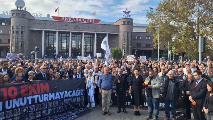 Ankara Tren Garı önünde saldırıda ölenler 9’uncu yılda anıldı