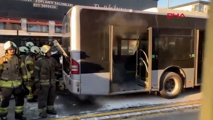 Avcılar'da metrobüs yangını