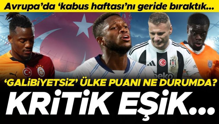 Avrupa’da kabus haftasını geride bıraktık! Galatasaray ve Fenerbahçe berabere kaldı, Beşiktaş ve Başakşehir yenildi… Gözler ülke puanında, kritik eşik…