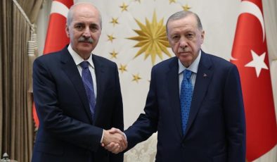 Cumhurbaşkanı Erdoğan, TBMM Başkanı Kurtulmuş’u kabul etti