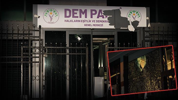 DEM Parti Genel Merkezi’ne taşlı saldırı: 1 kişi gözaltında