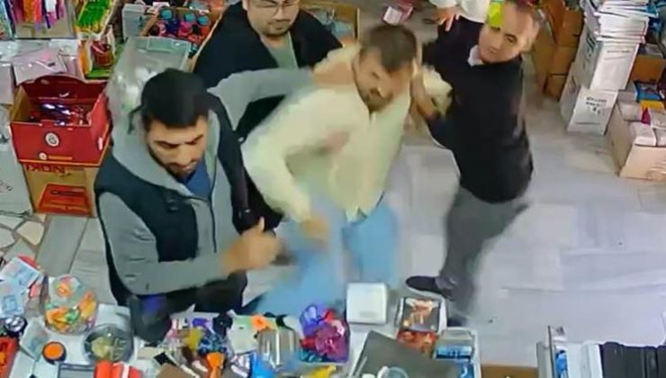 Dükkanına torpil atan çocukları kovaladı, aileler tarafından dövüldü