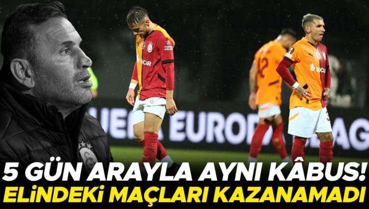 Galatasaray 5 gün arayla aynı kabusu yaşadı! Bu kez Avrupa Ligi’nde geri dönüş…