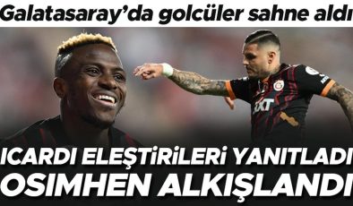 Galatasaray-Antalyaspor maçında golcüler sahne aldı! Icardi eleştirilere yanıt verdi, Osimhen…