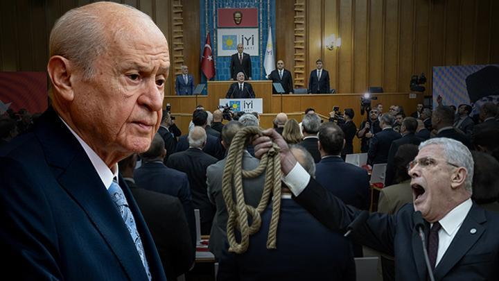 Siyasette ‘urgan’ polemiği! İYİ Partili Dervişoğlu attı, Bahçeli odasına asmak istedi