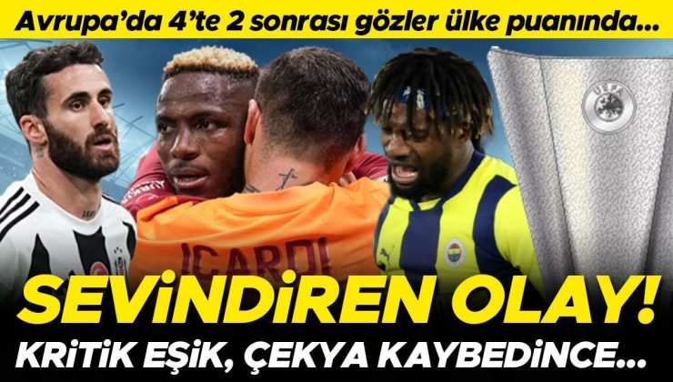 Avrupa’da 4’te 2 sonrası gözler ülke puanında! Beşiktaş ve Galatasaray kazandı, Fenerbahçe üzüldü… | Çekya’ya bir adım daha yaklaştık