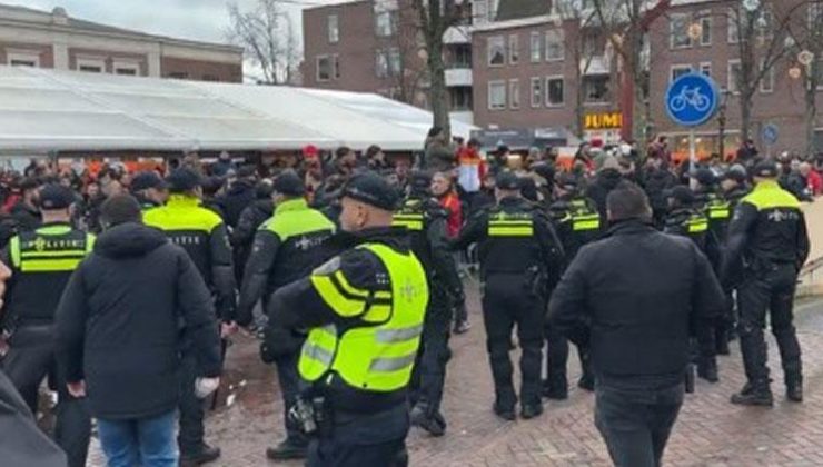 AZ Alkmaar – Galatasaray maçı öncesi olay! Polis müdahale etti