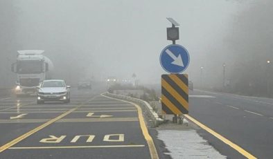 Bolu Dağı’nda sis:  Görüş mesafesi 30 metreye kadar düştü