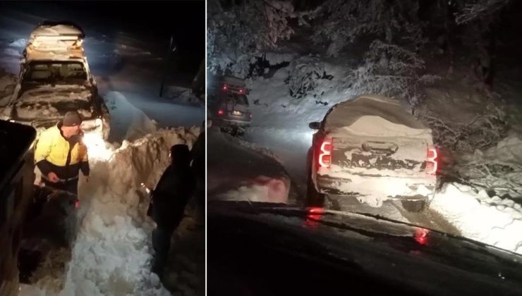 Bolu’da kar kalınlığı 2 metreye yaklaştı! 12 kişi yaylada mahsur kaldı