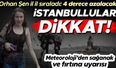 Bu illerde yaşayanlar dikkat! Sağanak geliyor… Orhan Şen uyardı: Sıcaklık 4 derece birden düşecek