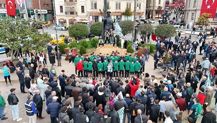 Giresun'da Giresunspor için destek yürüyüşü