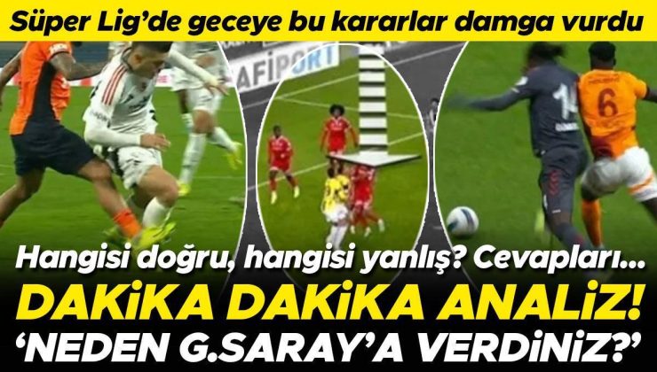 Hakem kararları dün geceye damga vurdu! Büyük tartışma: Neden Galatasaray’a verdiniz? | Samet Akaydin’in golü temiz | Beşiktaş maçında…