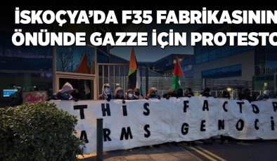 İskoçya’da Filistin protestosu: F-35 parçaları üreten fabrikanın girişini kapattılar