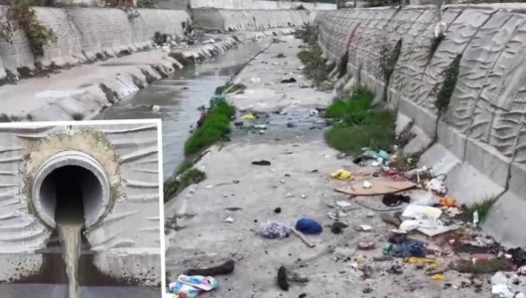 İstanbul’da tepki çeken görüntü: Ganj Nehri’ne benzetildi… Kadıköy’e dökülen dere can çekişiyor