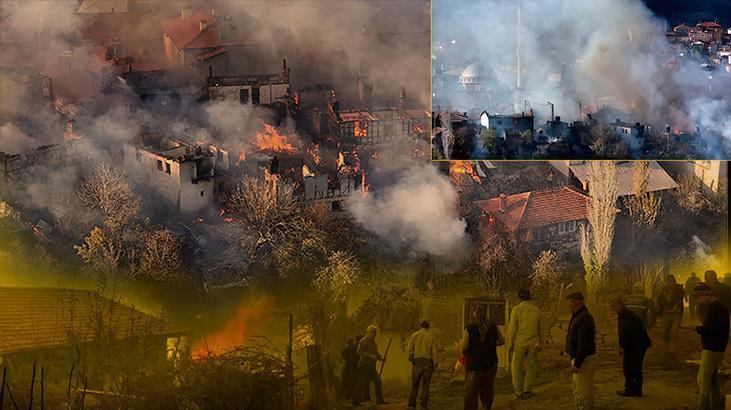 Kütahya’da çöplükte çıkan yangın Kızılçukur köyüne yayıldı! Vatandaşlar tahliye edildi