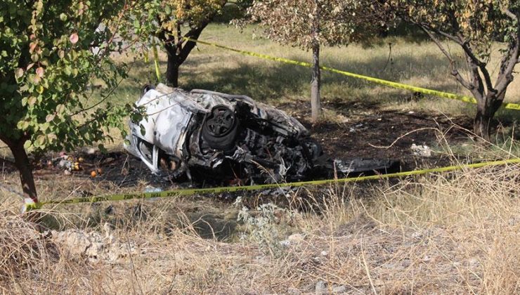 Malatya’da korkunç olay! Otomobildeki 2 kişi yanarak can verdi