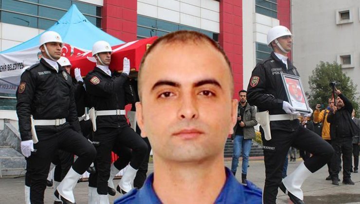 Malatya’da şehit olan polis memuru için tören