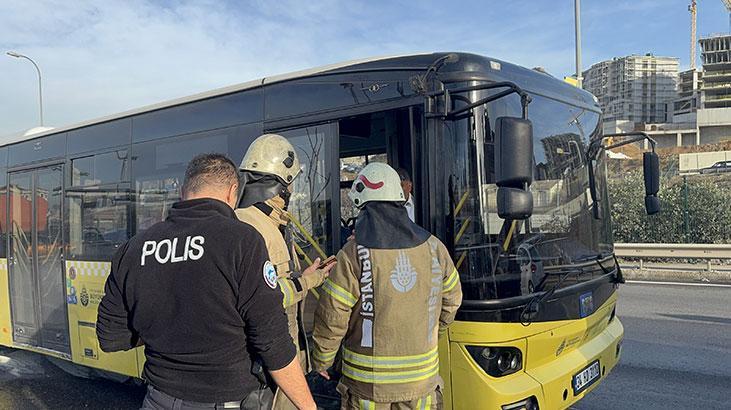 Pendik’te İETT otobüsünde yangın!