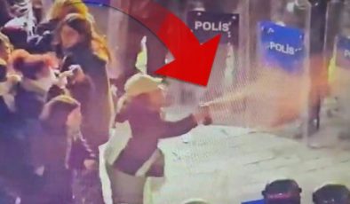 Taksim’de izinsiz yürüyüş yapmak isteyen eylemciler polise biber gazı sıktı