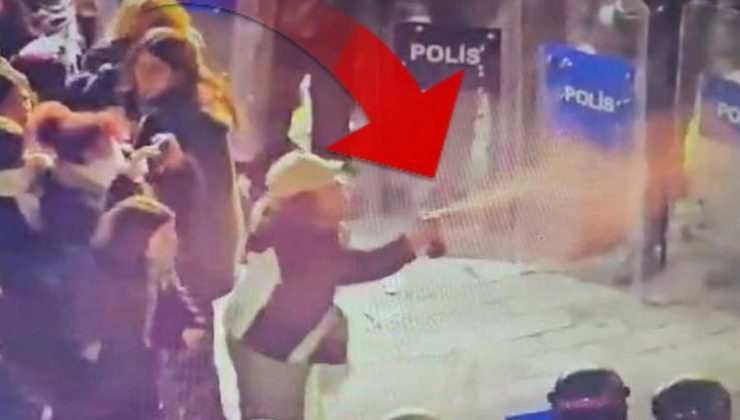 Taksim’de izinsiz yürüyüş yapmak isteyen eylemciler polise biber gazı sıktı