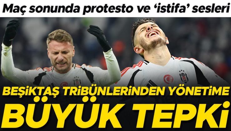 Tarihi yenilgi sonrası Beşiktaş tribünlerinden tepki! Islık, ‘istifa’ sesleri ve maç sonu…