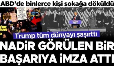 Trump nadir görülen bir başarıya imza attı! ABD’de binlerce kişi sokakta, çok sayıda kentte protesto…