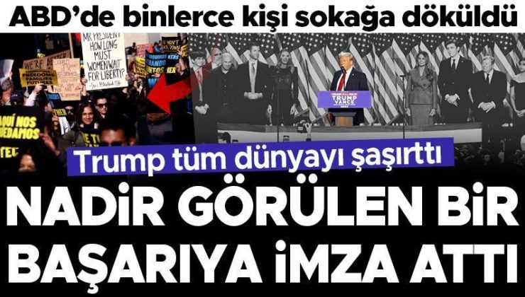 Trump nadir görülen bir başarıya imza attı! ABD’de binlerce kişi sokakta, çok sayıda kentte protesto…