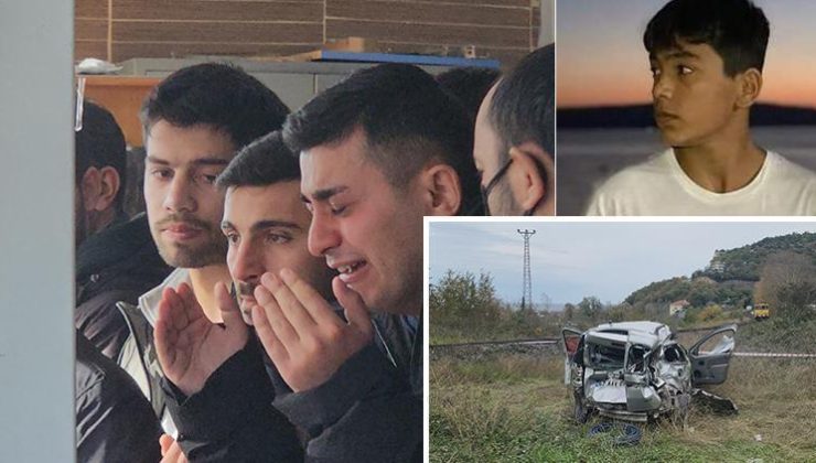 Zonguldak’ta lokomotifin otomobile çarptığı kazada ölen Efe Baran’a veda