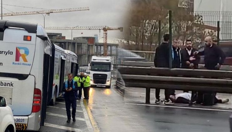 İstanbul’da korkutan kaza! Metrobüsten yolcu düştü