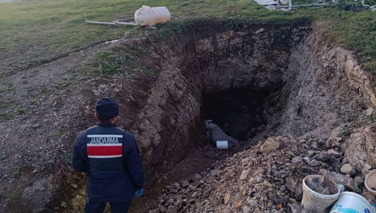 Samsun’da kaçak kazıya gözaltı